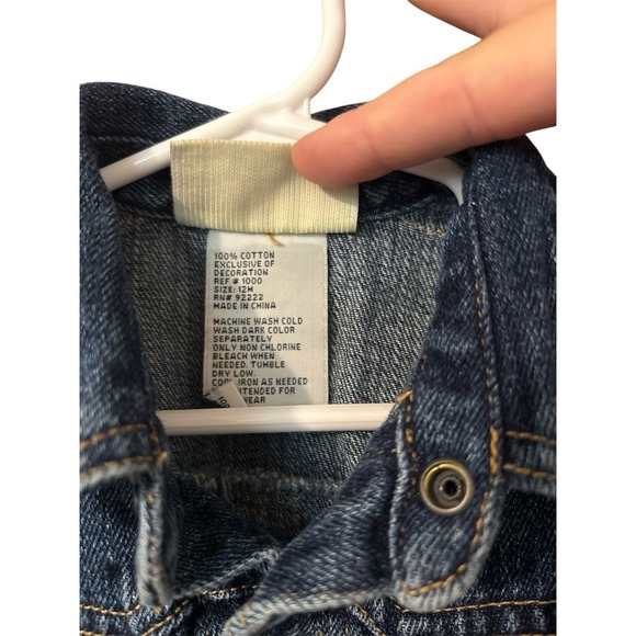 Carters Watch The Wear Vintage 12 Months Baby Jean Jacket - Picture 3 of 4